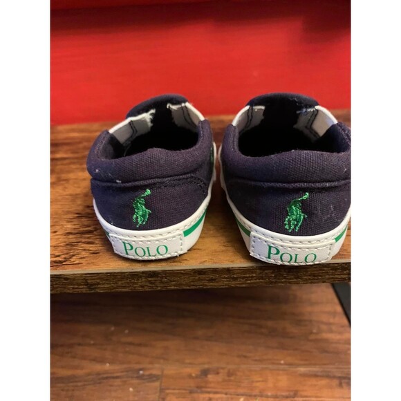 NIB Ralph Lauren Layette Size 1 6 Weeks -3 Months Baby Shoes Embroidered Pony - Picture 4 of 7